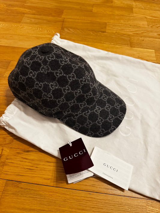 Gucci GG Flannel Wool Baseball Cap