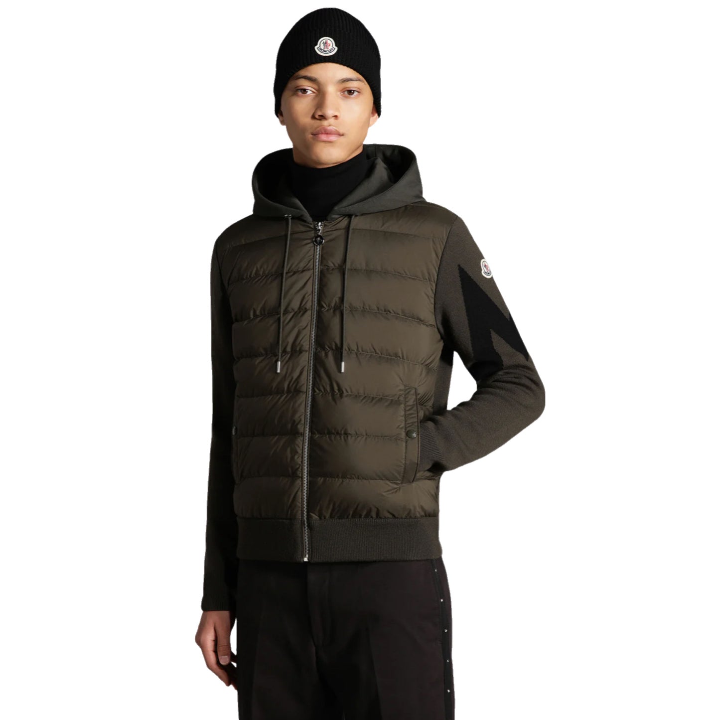 Moncler Hooded Down Cardigan