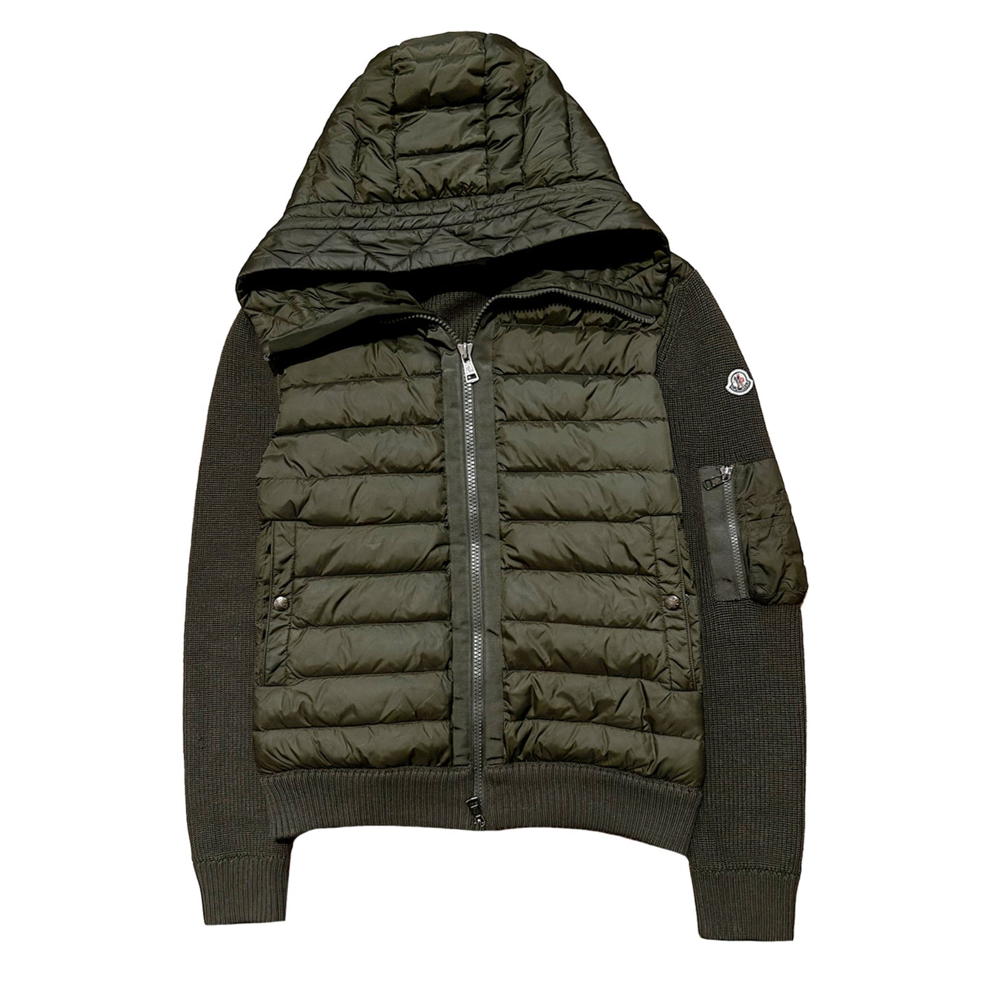 Moncler Hooded Down Cardigan