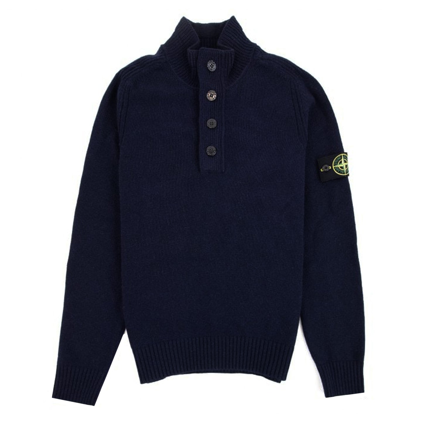 Stone Island Wool Half Zip Knit Sweater