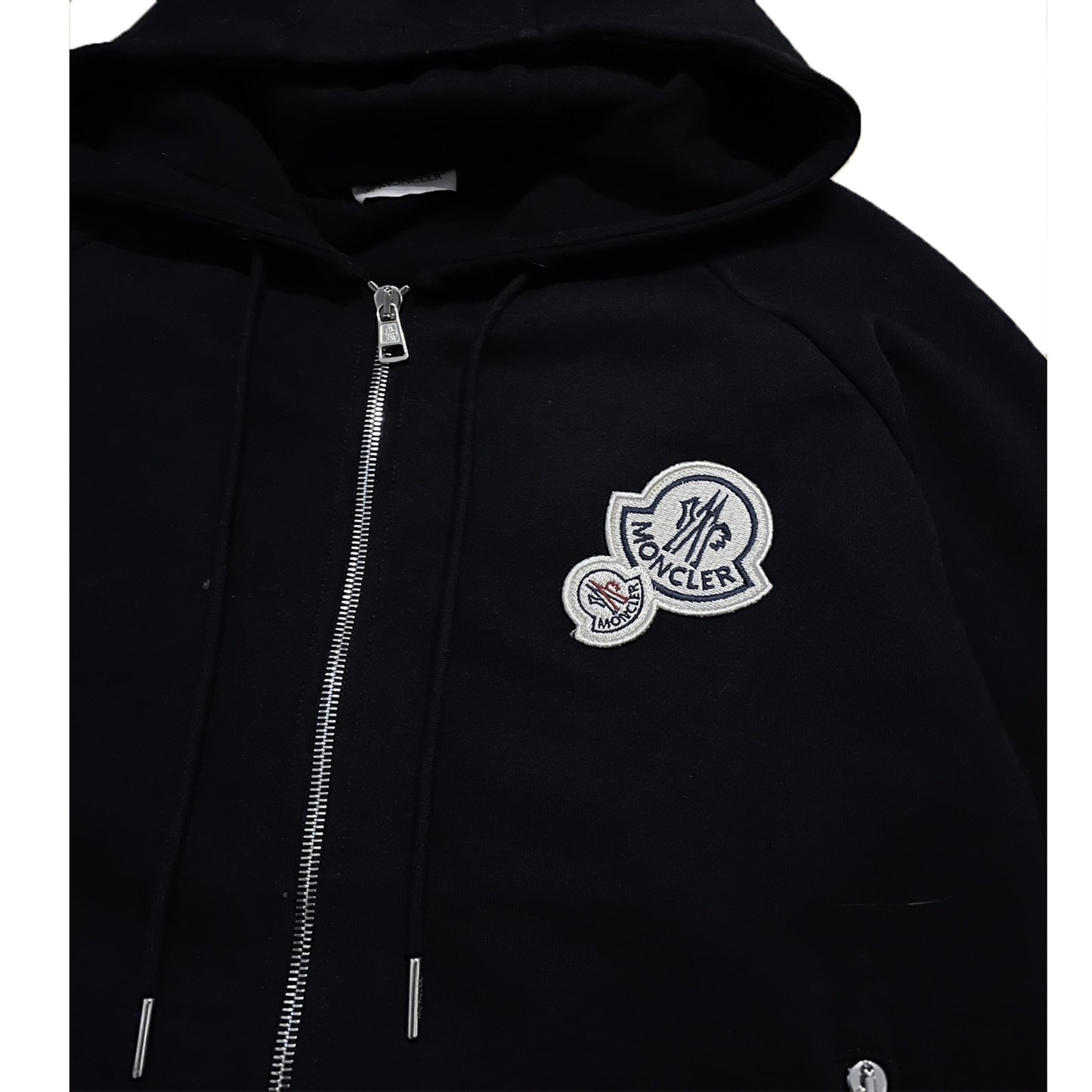 Moncler Double Logo Zip Up Hoodie