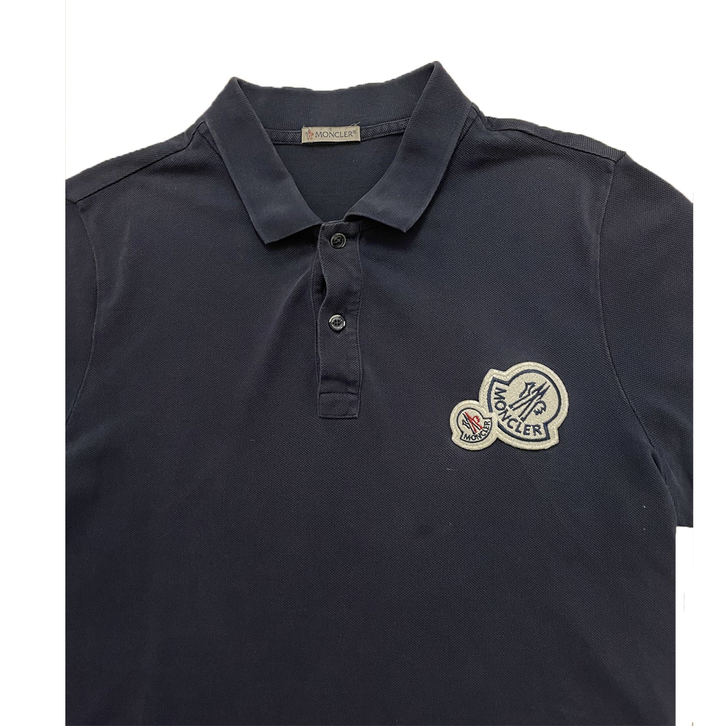 Moncler Double Logo Piqué Polo Shirt