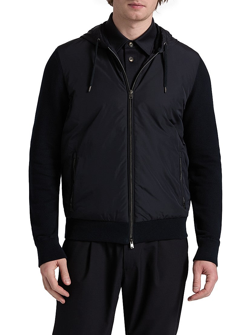 Herno Hybrid Hooded Cardigan