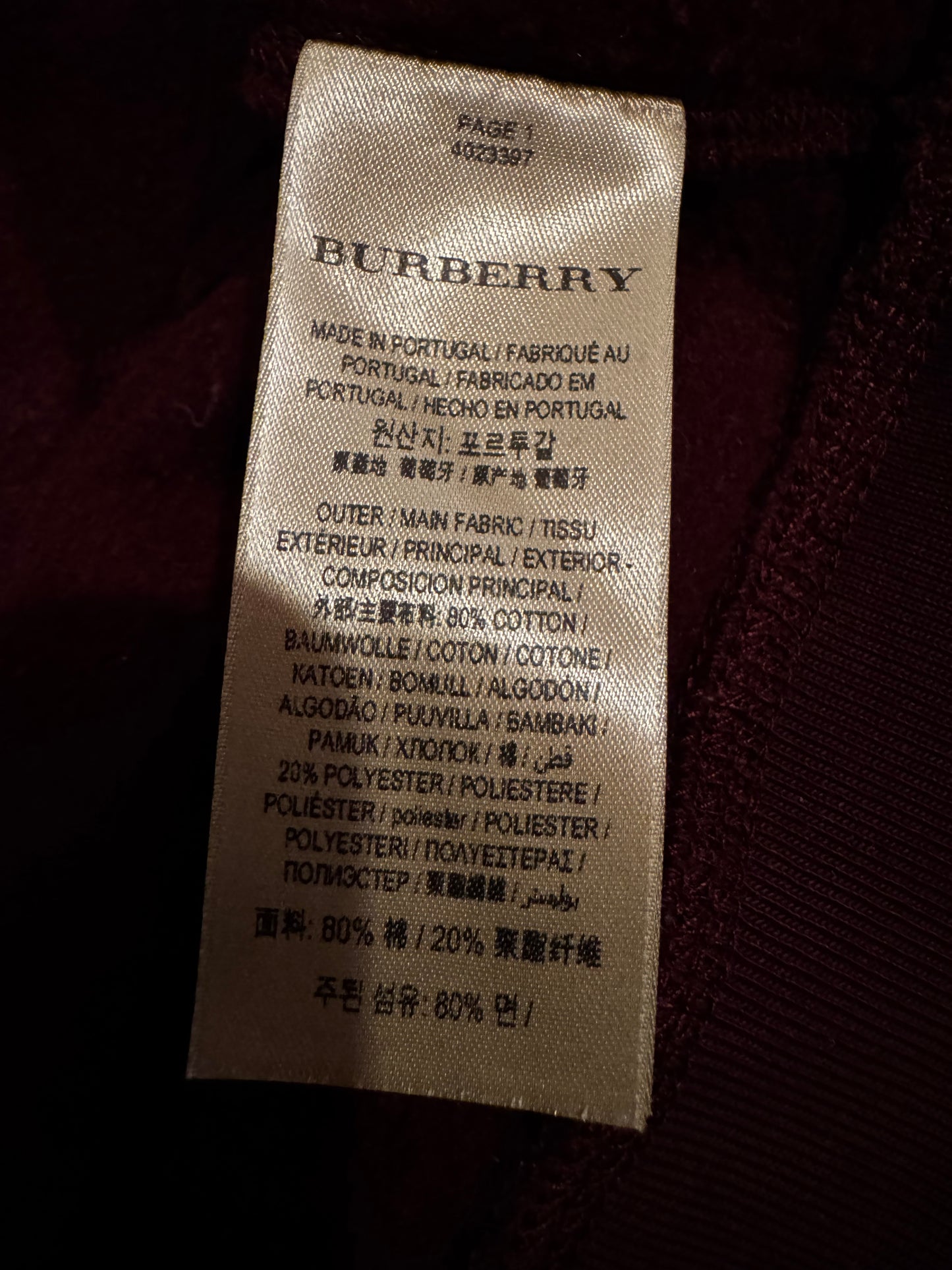Burberry Check Zip Hoodie