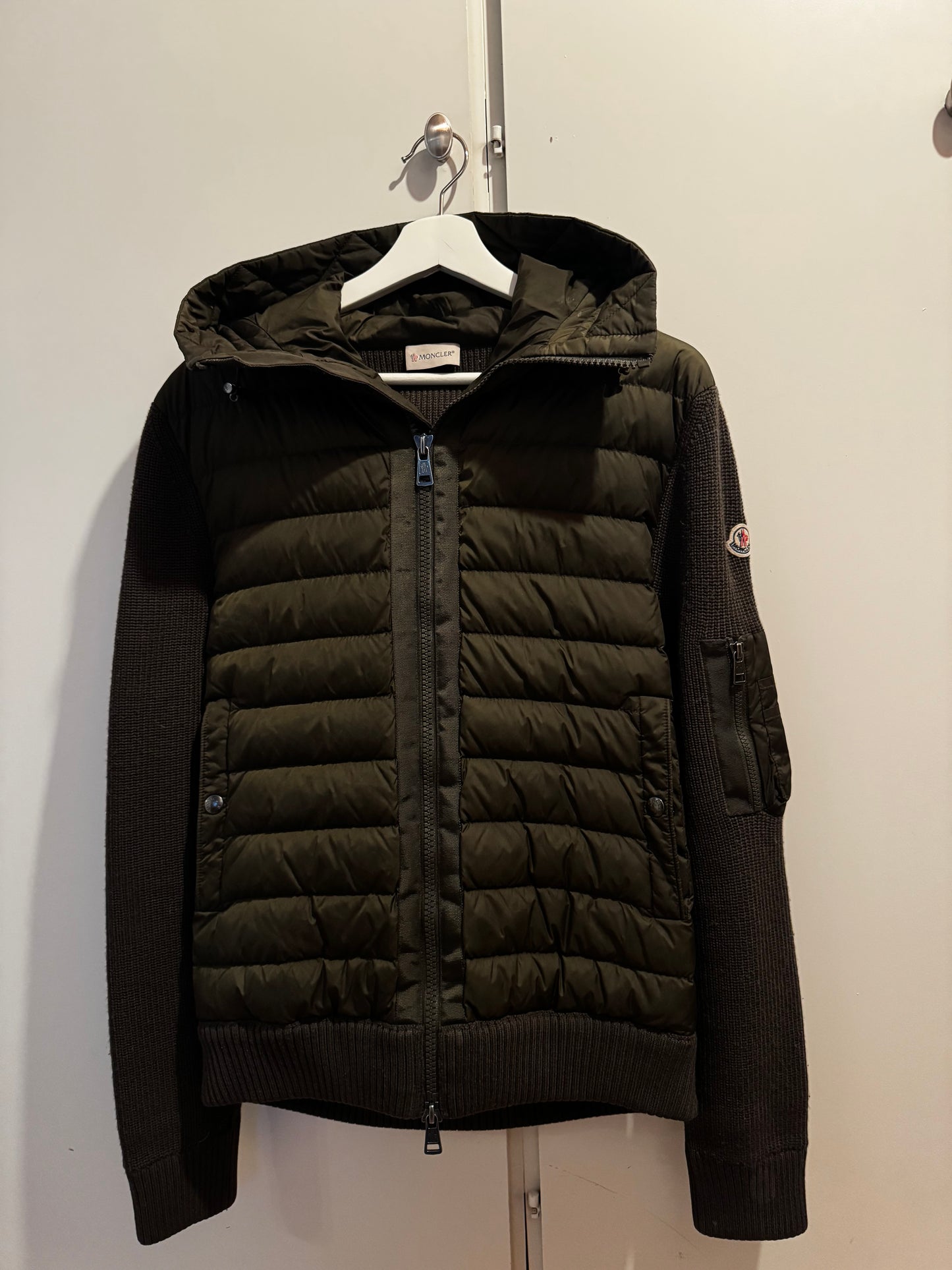 Moncler Down Hooded Cardigan