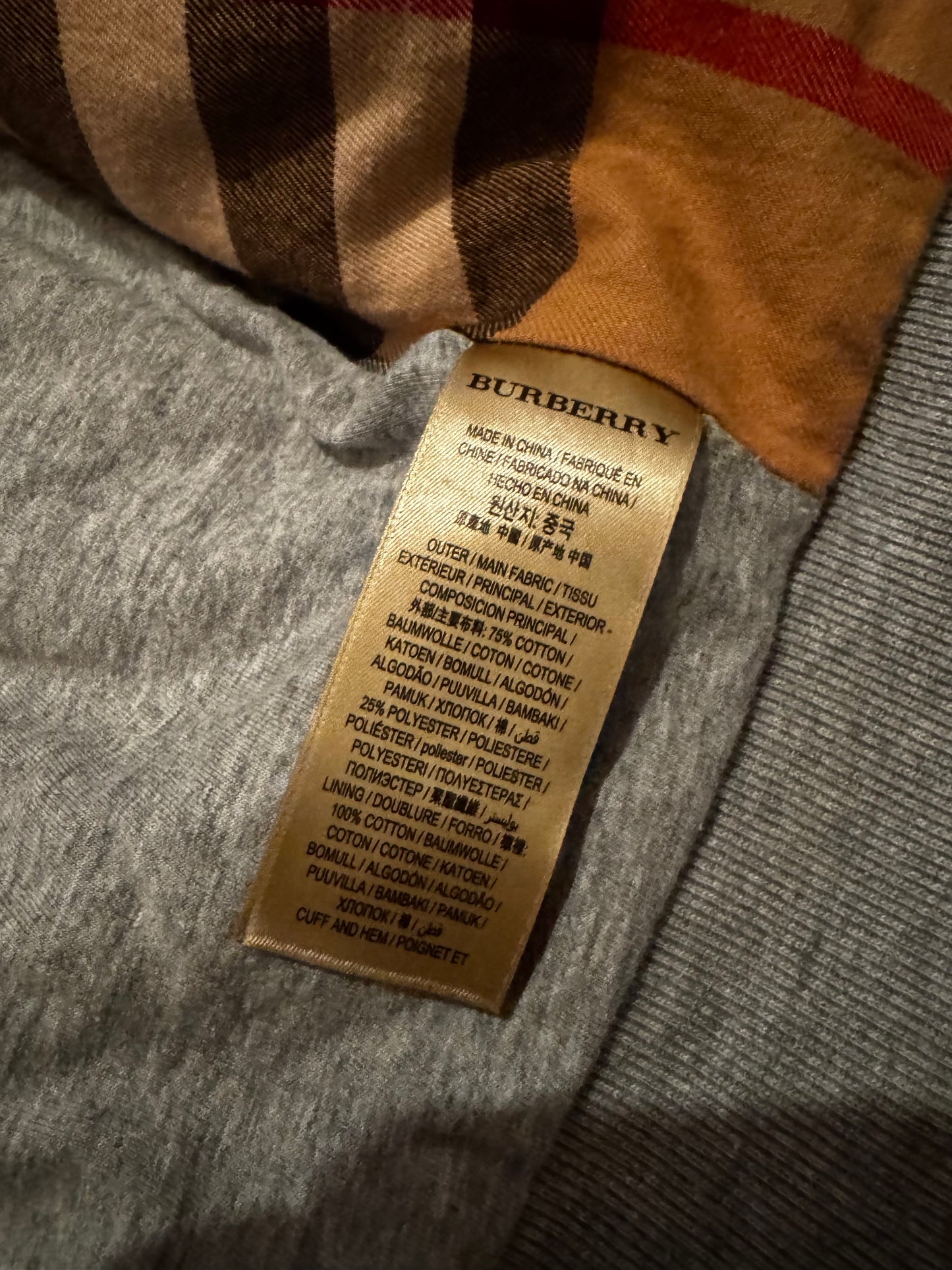 Burberry Check Zip Hoodie