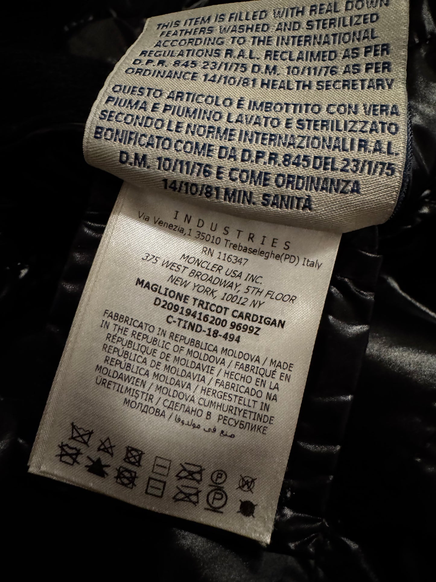 Moncler Tricot Down Cardigan