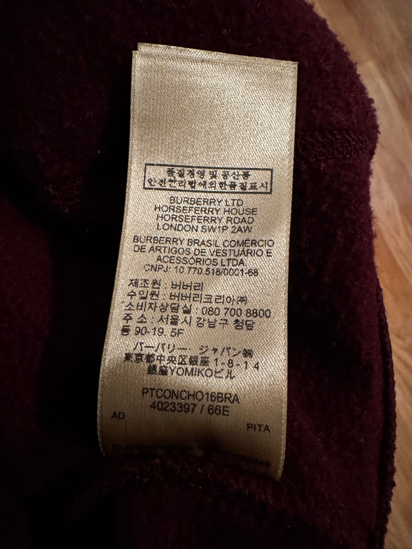 Burberry Check Zip Hoodie