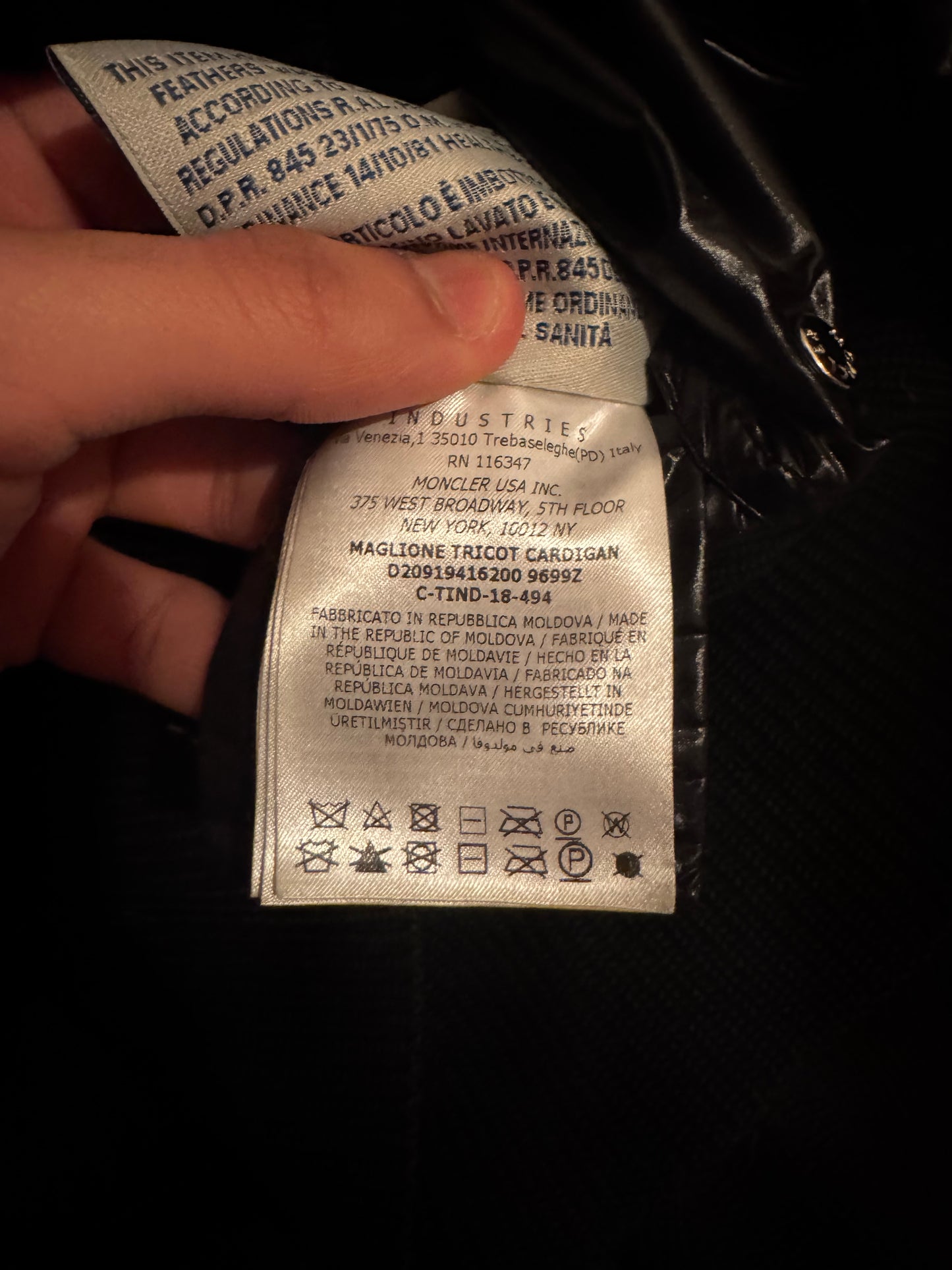 Moncler Tricot Down Cardigan