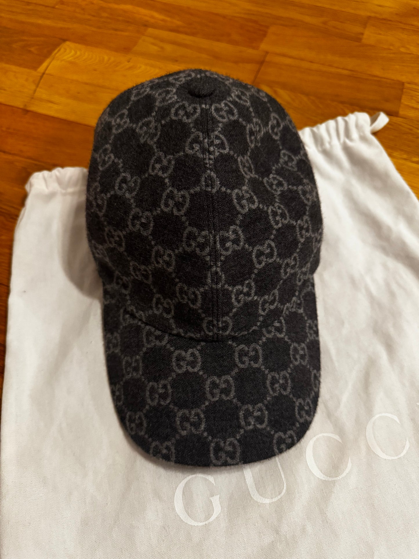 Gucci GG Flannel Wool Baseball Cap