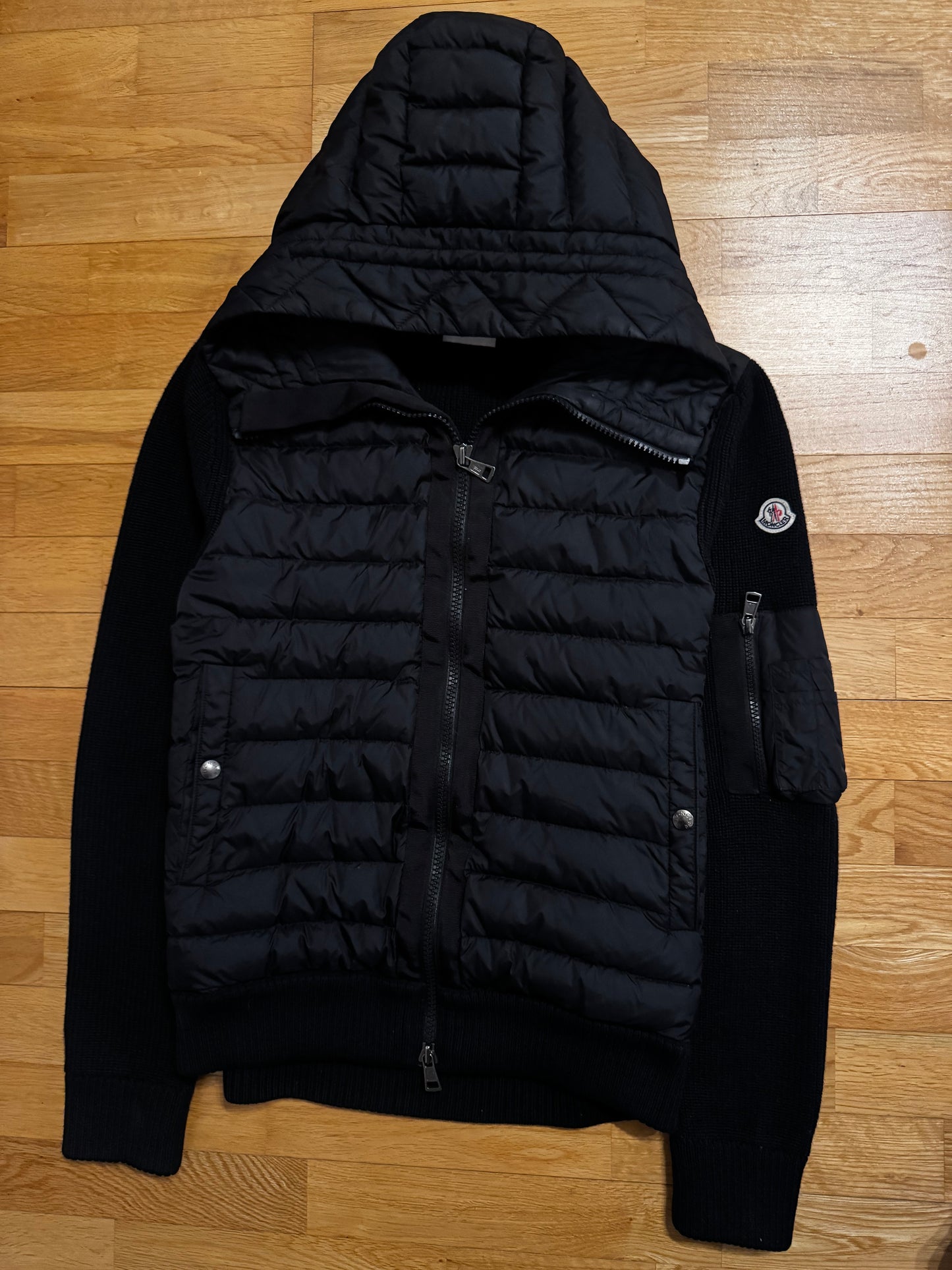 Moncler Down Hooded Cardigan