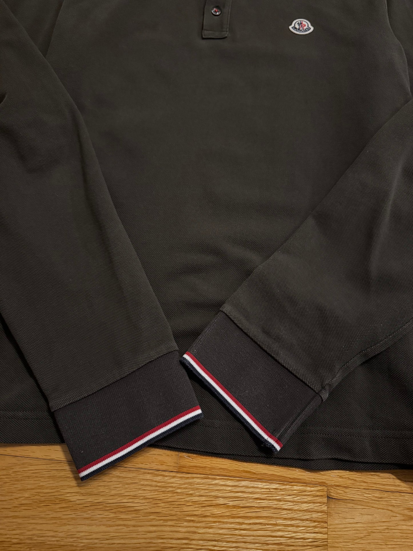 Moncler Long Sleeve Piqué Polo