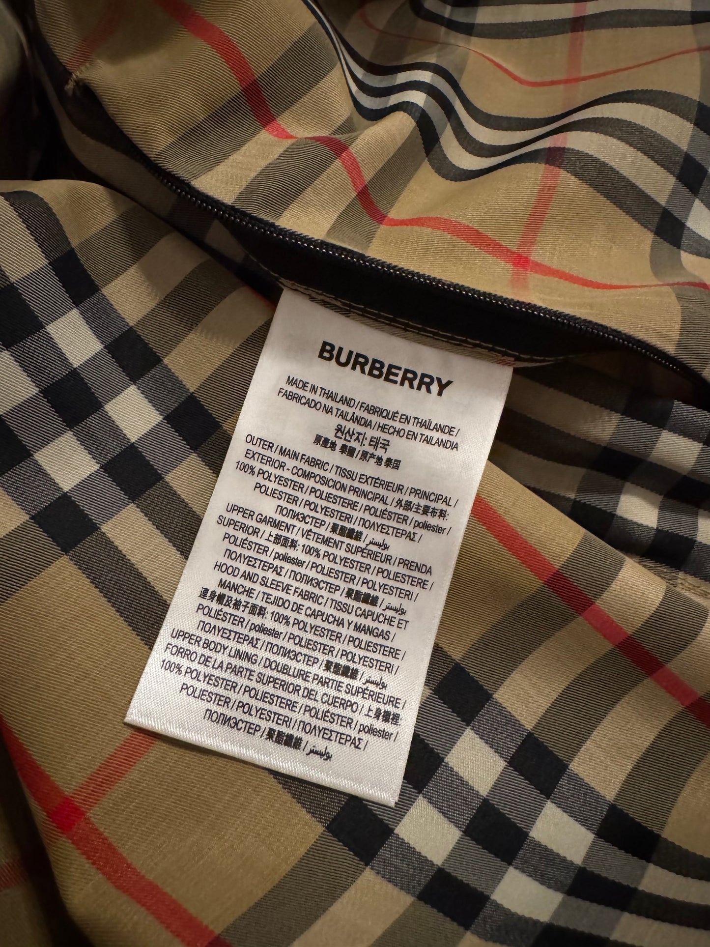 Burberry Check Windbreaker