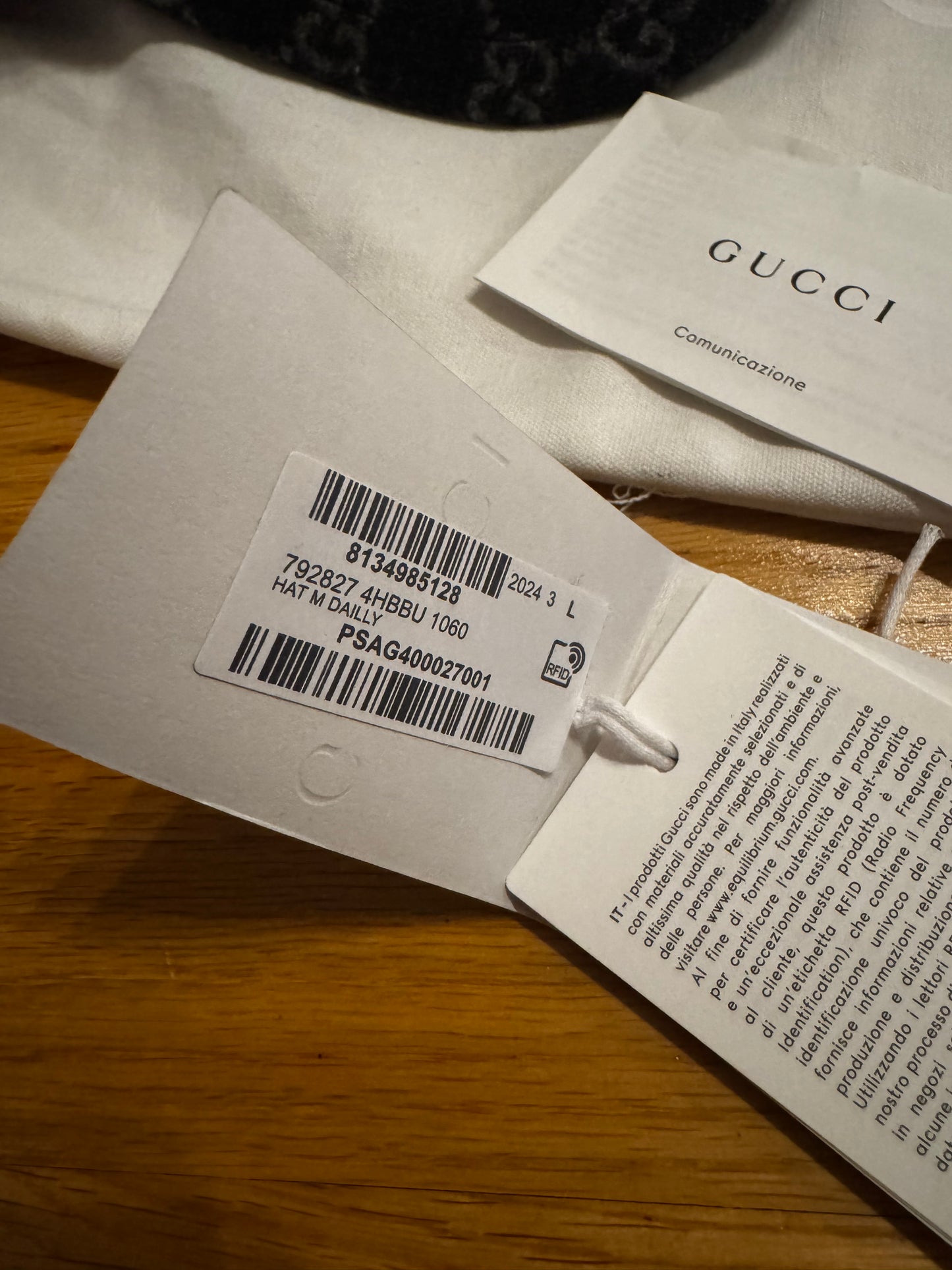 Gucci GG Flannel Wool Baseball Cap