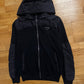 Prada Hooded Nylon Wool Zip Cardigan