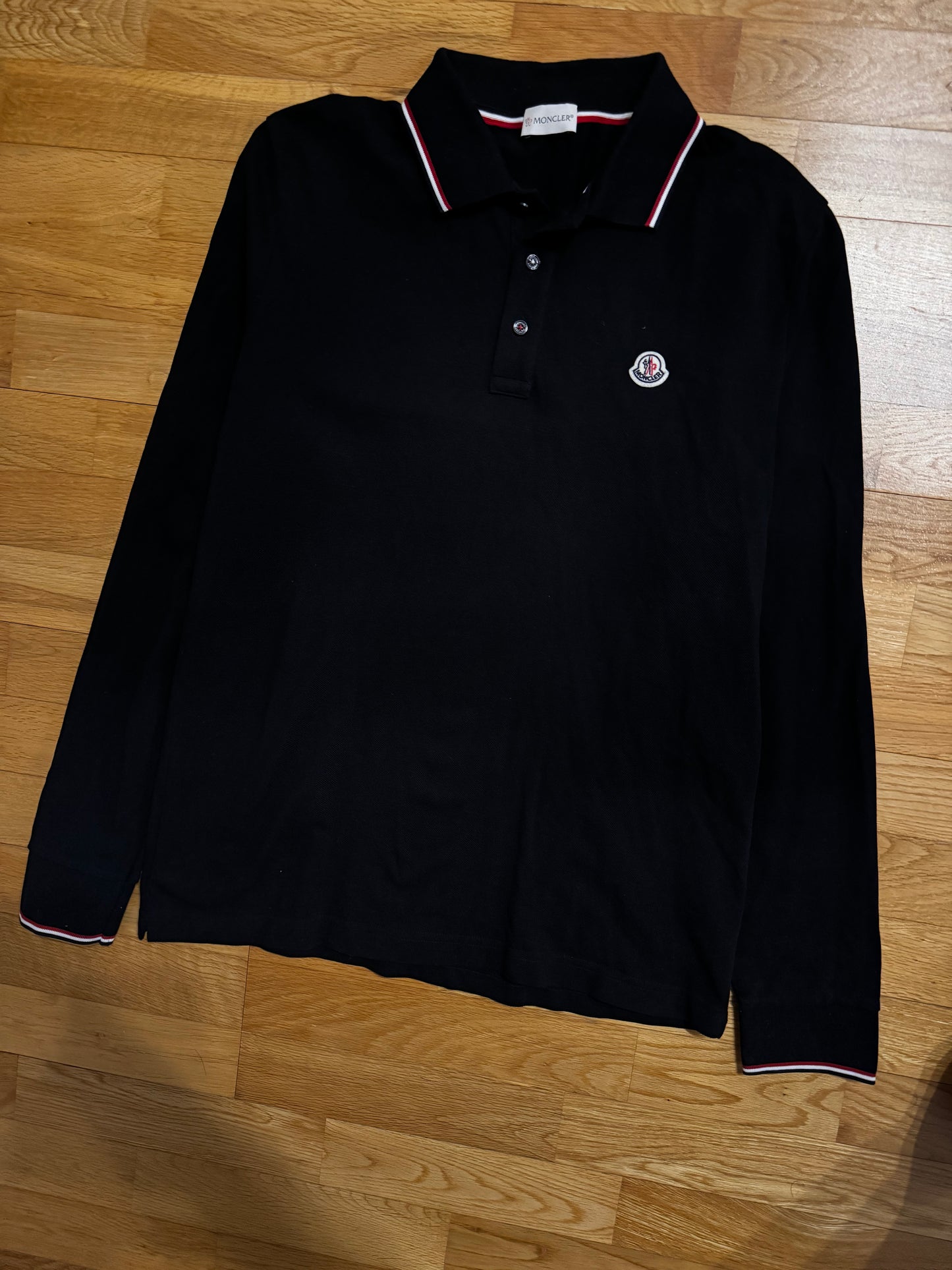 Moncler Long Sleeve Piqué Polo