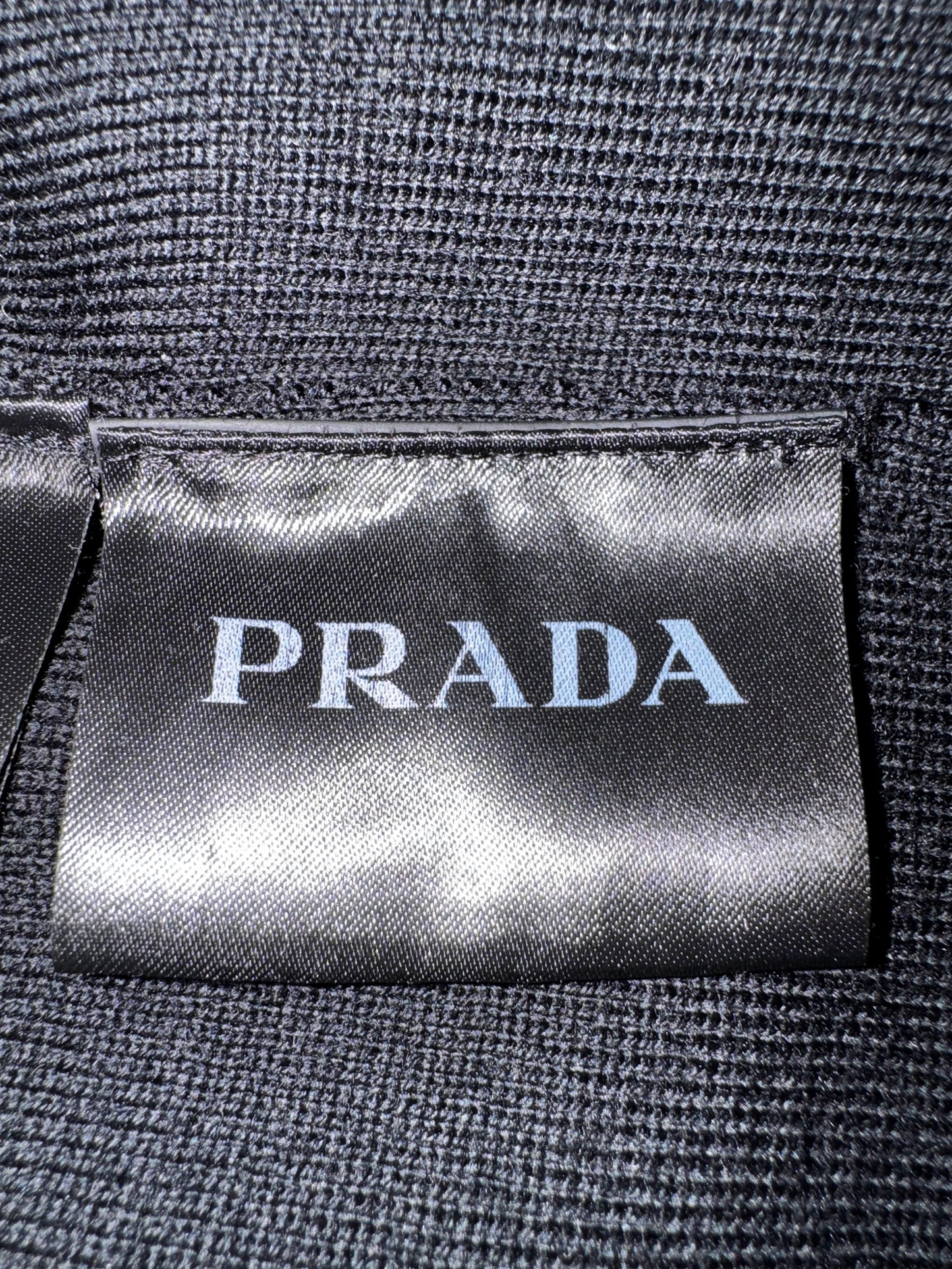 Prada Nylon Wool Zip Cardigan