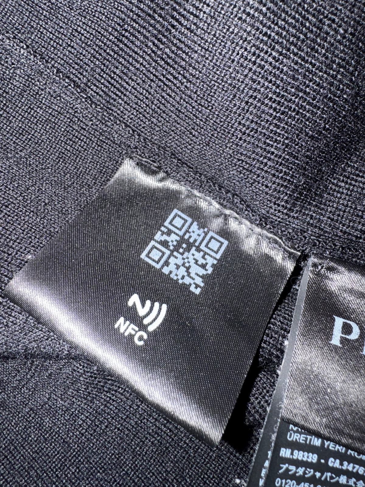 Prada Nylon Wool Zip Cardigan