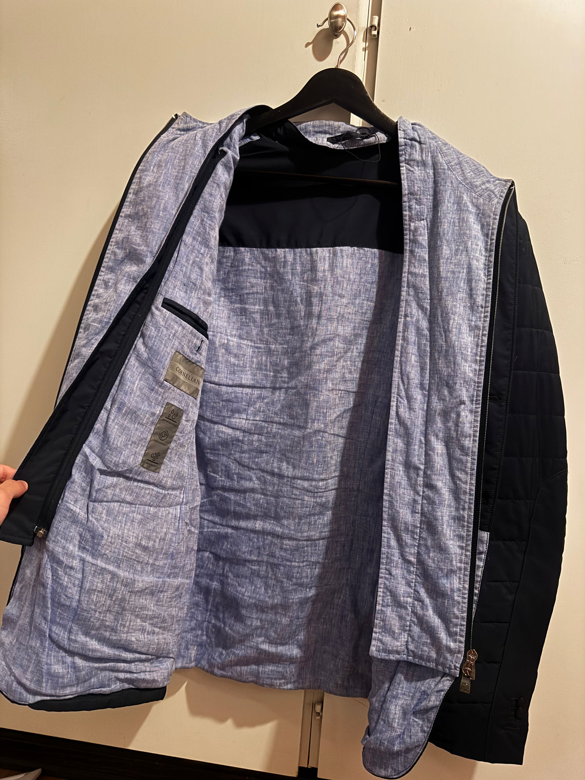 Corneliani Navy Blazer Jacket With Detachable Vest