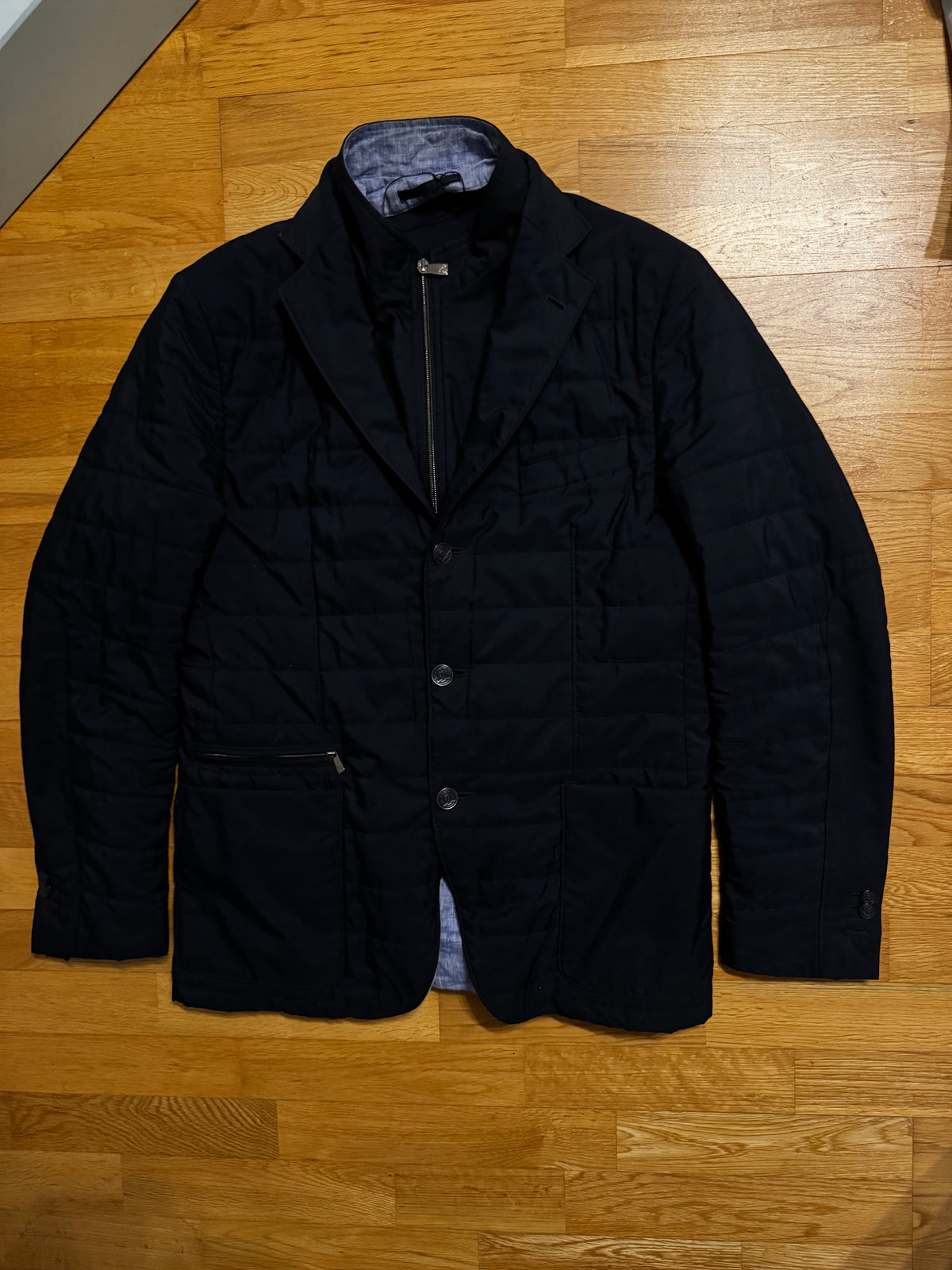 Corneliani Navy Blazer Jacket With Detachable Vest