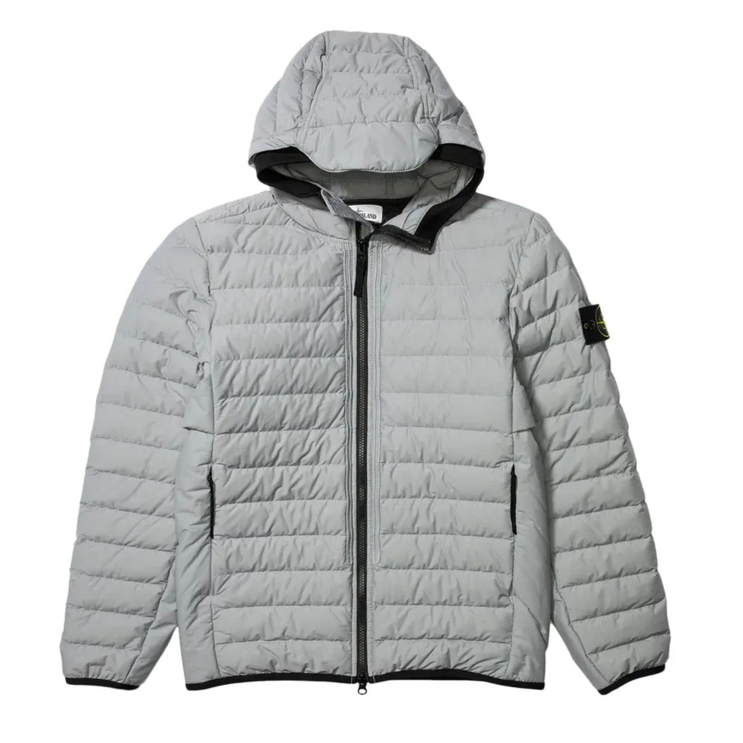 Stone Island Logo Appliquéd Quilted Shell Down Hooded Jacket