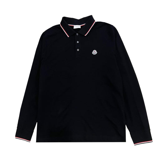 Moncler Long Sleeve Piqué Polo
