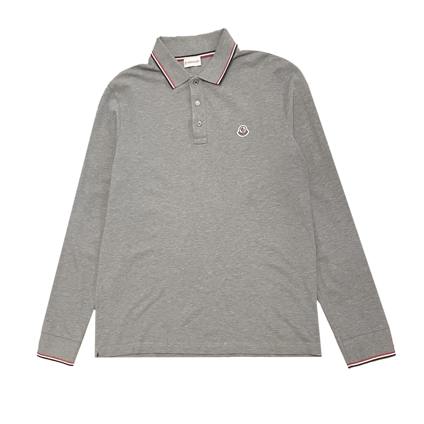 Moncler Long Sleeve Piqué Polo Shirt