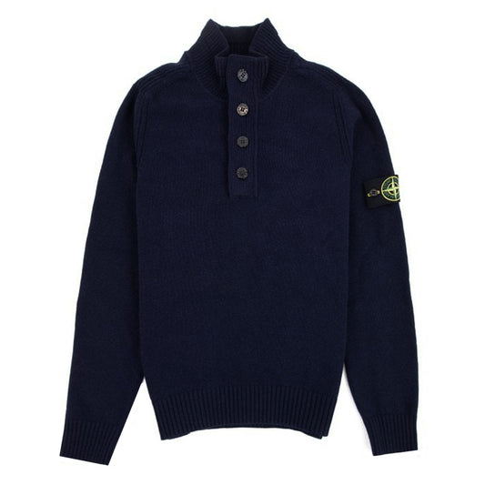 Stone Island Wool Half Zip Knit Sweater