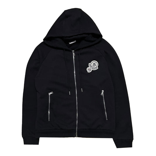Moncler Double Logo Zip Up Hoodie