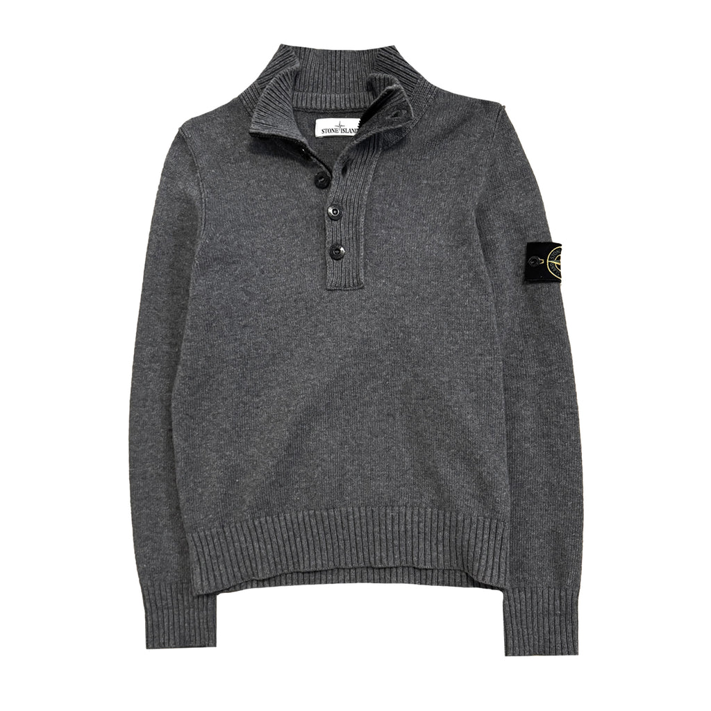 Stone Island Wool Half Zip Knit Sweater