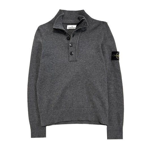 Stone Island Wool Half Zip Knit Sweater