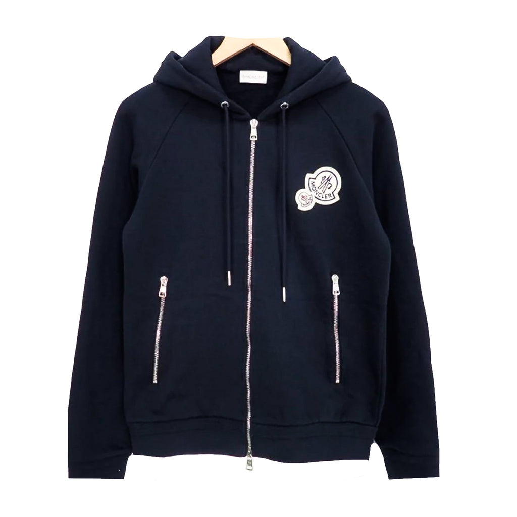 Moncler Double Logo Zip Up Hoodie