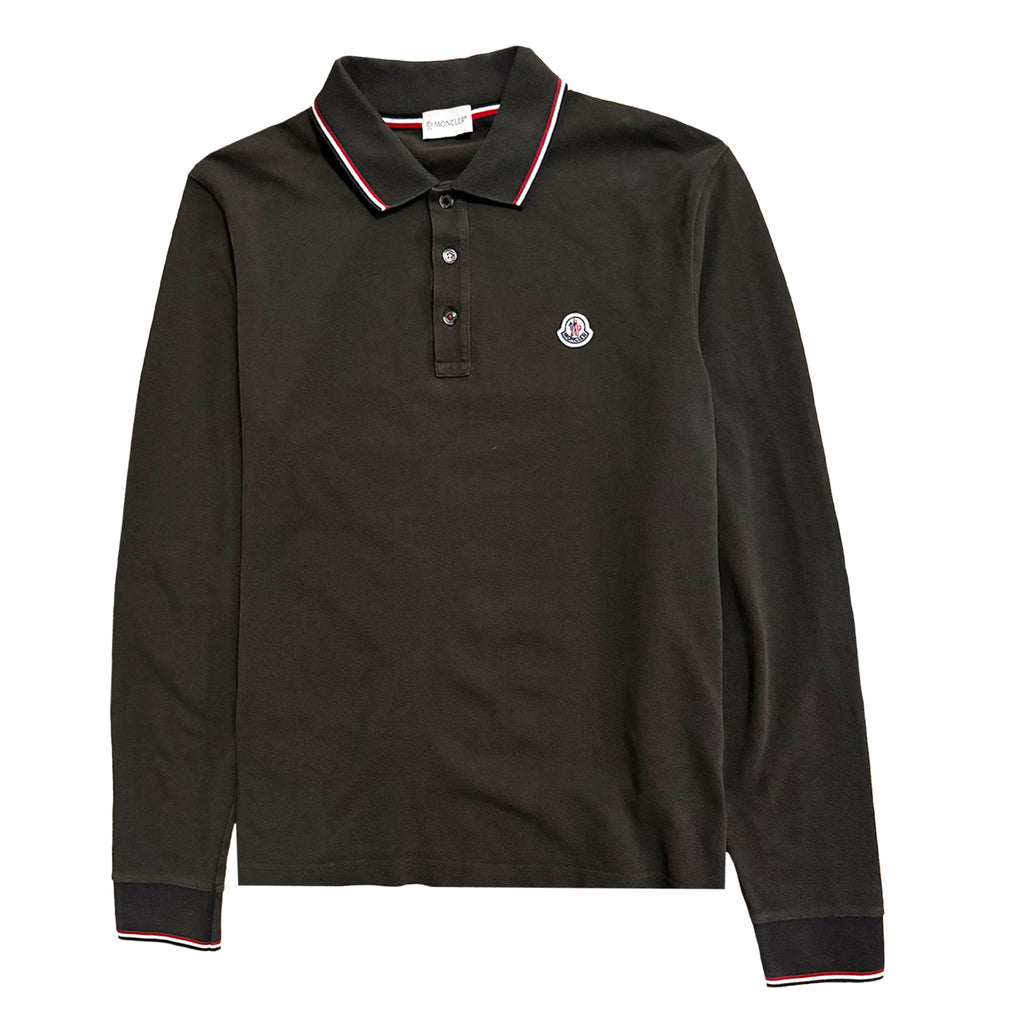 Moncler Long Sleeve Piqué Polo