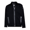 Moncler Ribbed Cardigan with Leather Trim