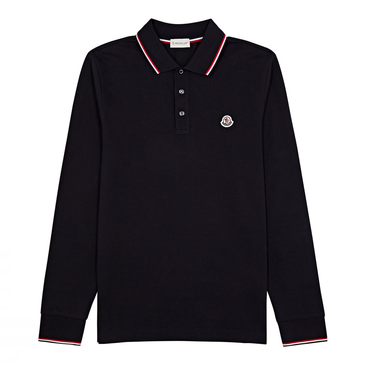 Moncler Long Sleeve Piqué Polo