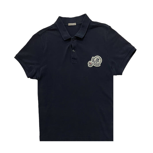 Moncler Double Logo Piqué Polo Shirt