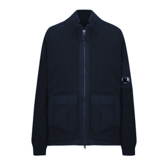 C.P.Company Zip-Up Mixed Lens Cardigan