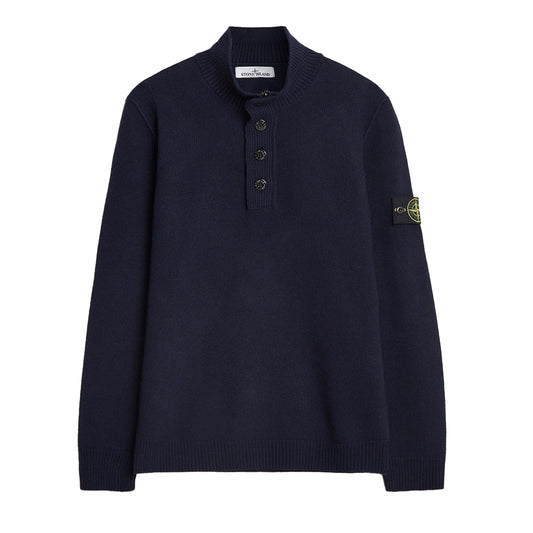 Stone Island Wool Half Zip Knit Sweater