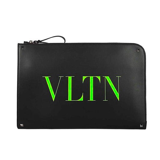 Valentino VLTN Leather Clutch
