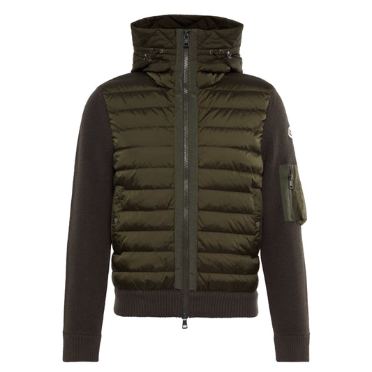 Moncler Hooded Down Cardigan