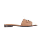 Salvatore Ferragamo Brown Leather Gancini Slide Sandals Women