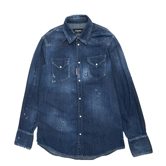 Dsquared2 Distressed Denim Shirt