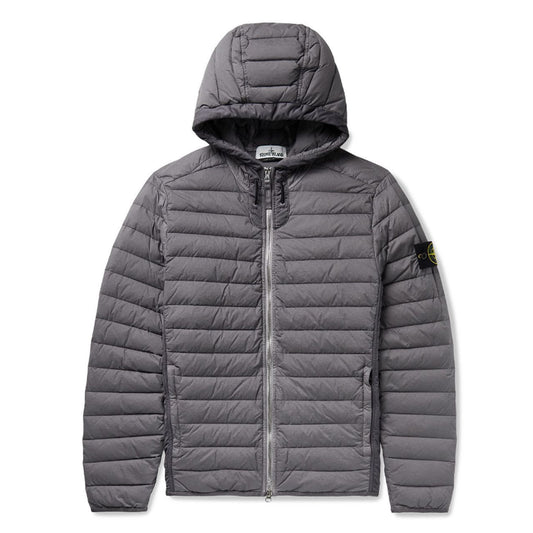 Stone Island Logo Appliquéd Quilted Shell Down Hooded Jacket